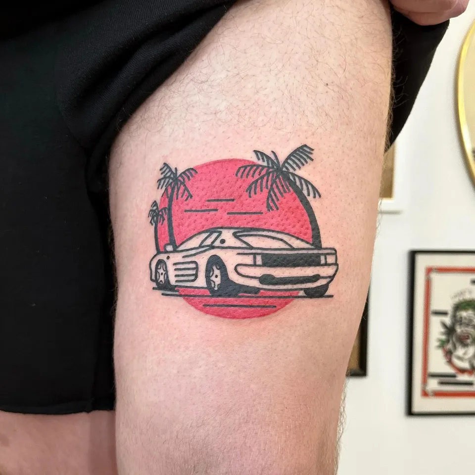 Letnia Testarossa — Tattoo, Wujek Darek Tattoo, Warszawa