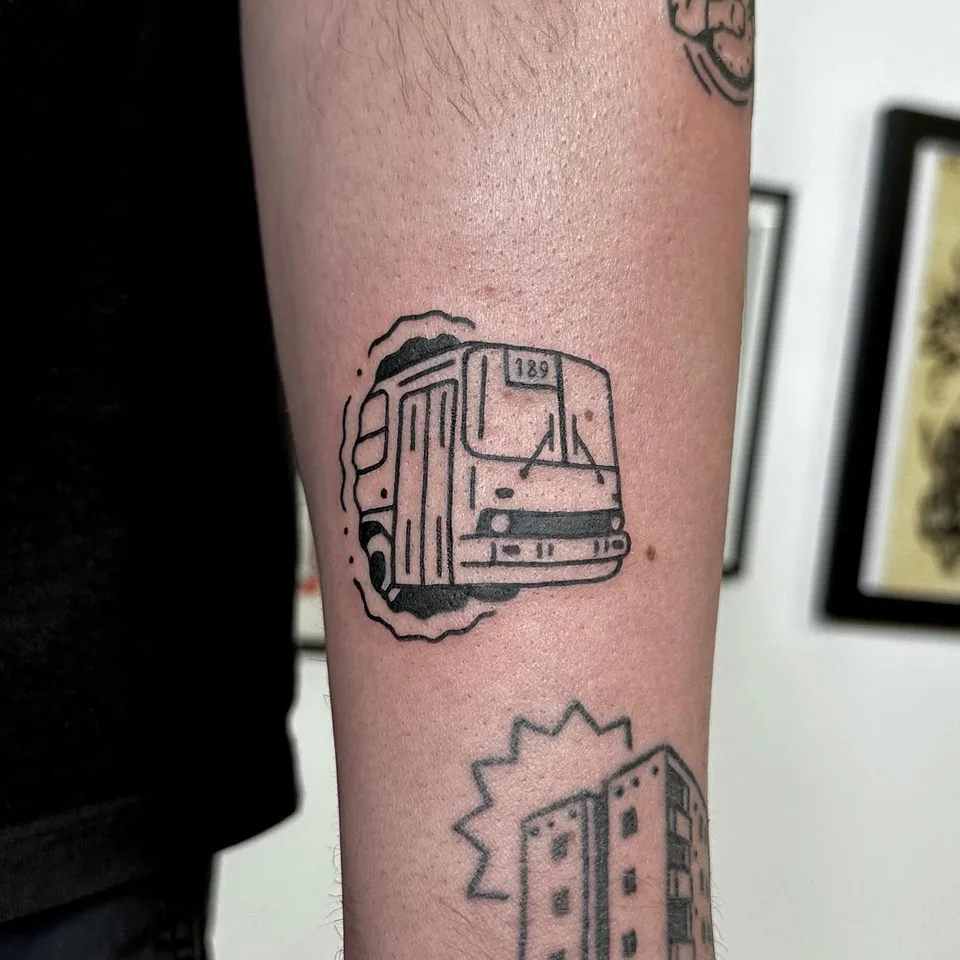 Bokser, Ikarus, Grzesiuk i Metro Warszawskie - kolejny zestaw maluchó… (2) — Tattoo, Wujek Darek Tattoo, Warszawa