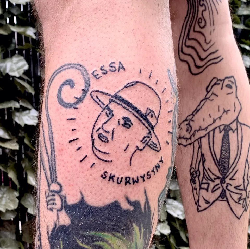 Na łydce wariacika — Tattoo, Wujek Darek Tattoo, Warszawa