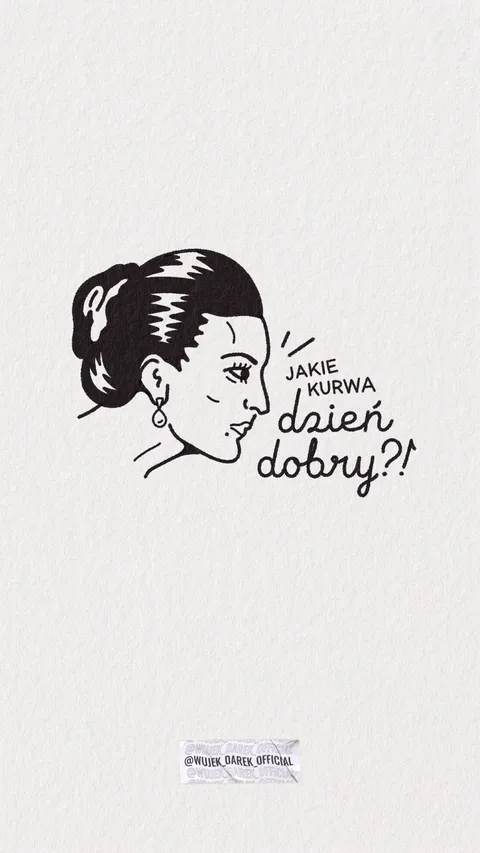 Ignorant tatuaż z portretem kobiety i grubym konturem — Tattoo, Wujek Darek Tattoo, Warszawa