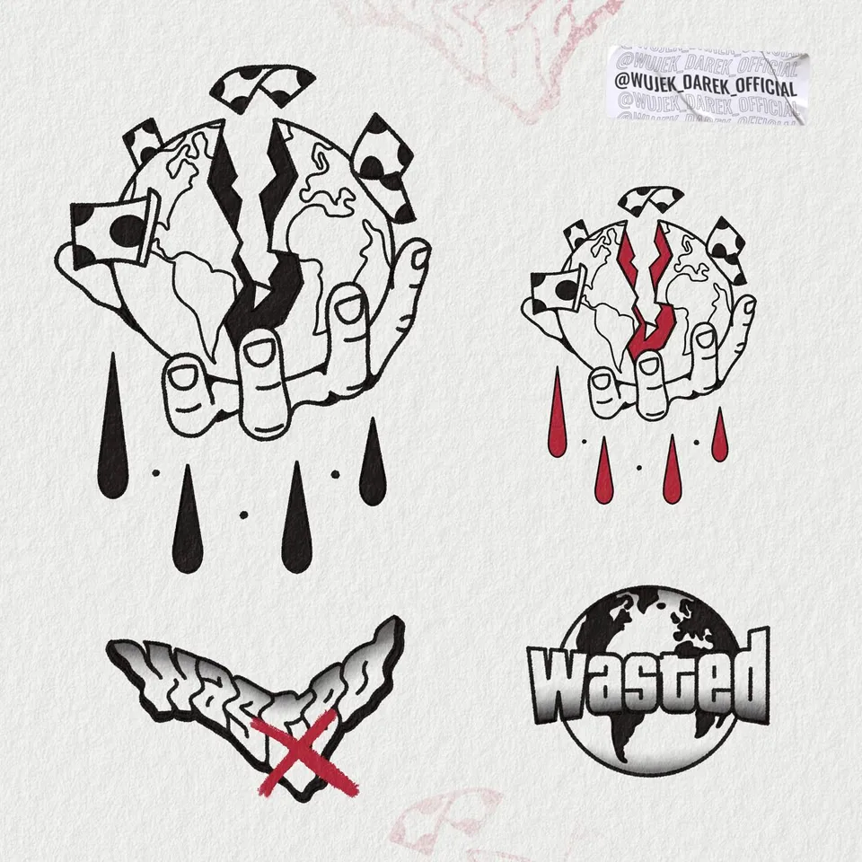 Ignorant tatuaż dwóch samochodów – smart i SUV z grubym konturem (4) — Tattoo, Wujek Darek Tattoo, Warszawa